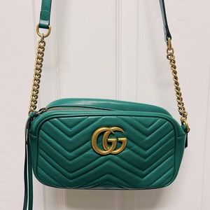Gucci Marmont Camera Bag- Green